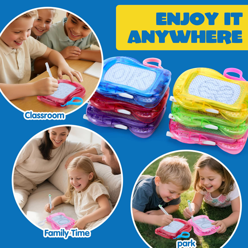 JOYIN mini magnetic drawing board in yellow bright color to engage kids during play.