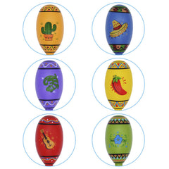 JOYIN mini wooden maracas orange for kids party rhythm and fun