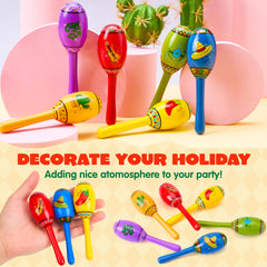 JOYIN mini wooden maracas purple – festive music for birthdays and events