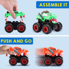 JOYIN color set with brushes helps kids decorate vibrant monster cars.