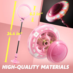 JOYIN pink ankle skip ball lights visible during night use