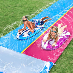 JOYIN pool party float set in blue and purple for family water activities.