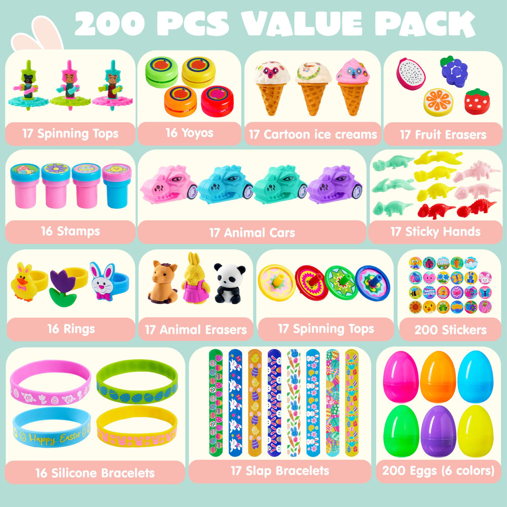 JOYIN prefilled eggs with toy variety for surprise-filled egg hunts.