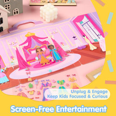 JOYIN Reusable sticker book fold-out page for mess-free travel activities.