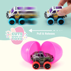 JOYIN pull-back monster cars race smoothly across the floor