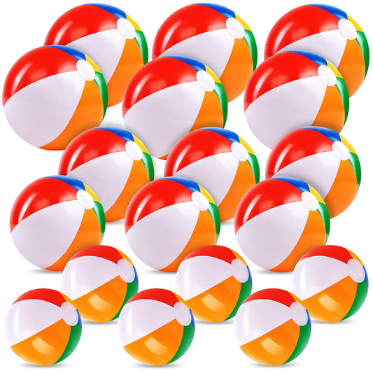 JOYIN rainbow beach ball outer shell; vibrant, durable for long-lasting beach play.