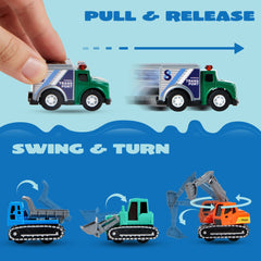 JOYIN safe ABS plastic design ensures durable, non-toxic toy vehicles for kids' daily fun.