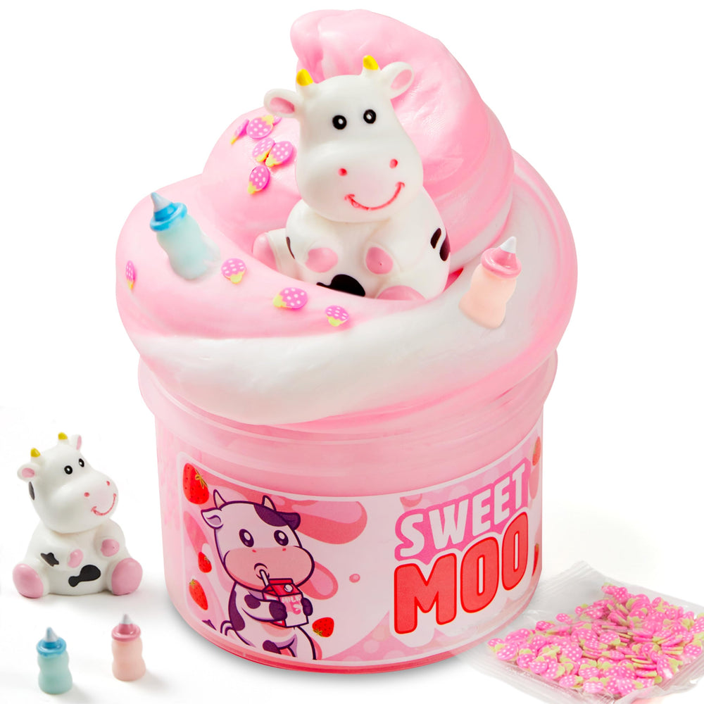 JOYIN Slime Party Favors Strawberry Milk Cow 8 oz ready for celebrations and gifts