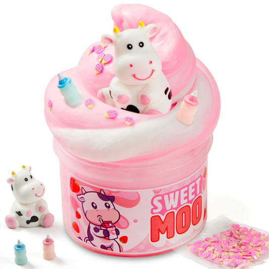 JOYIN Slime Party Favors Strawberry Milk Cow 8 oz ready for celebrations and gifts