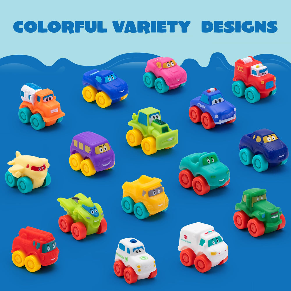 JOYIN soft rubber vehicles offer gentle texture for toddlers