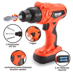 JOYIN toy drill with auto rotating chuck offers authentic pretend construction.