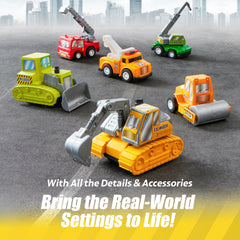 JOYIN transport truck pull-back vehicle, sturdy and versatile for city role-play