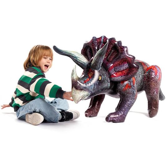 JOYIN Triceratops 43in front view enhances party decor.