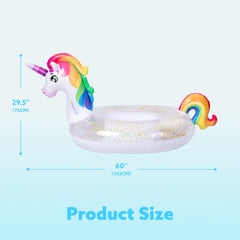 JOYIN Unicorn Float is kid-friendly and great for riding and lounging.