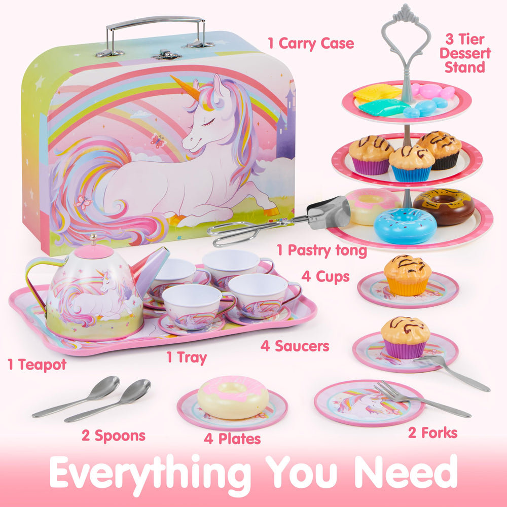 JOYIN unicorn medium plates ready for pretend meals and dessert sharing