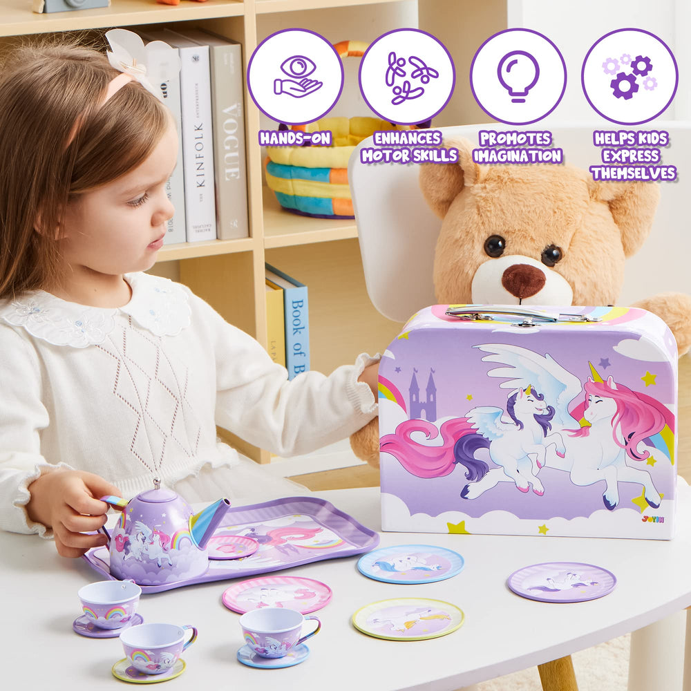 JOYIN unicorn tea party large plate anchors the set