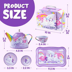 JOYIN unicorn tea party scene with unicorn decor and toy setup