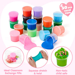 JOYIN Valentine slime pack soft stretchiness encourages calm sensory play.