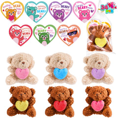 JOYIN valentine bear holding hearts plush toy for classroom gifts and exchanges