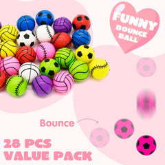 JOYIN valentines bouncy ball volleyball design in red heart case supports sharing