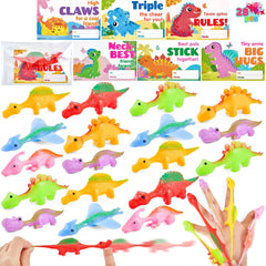 JOYIN Valentine's Day dino slingshot toys with cards for classroom gifts