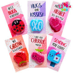JOYIN Valentine foam clay beads in three colors for creative classroom activities.
