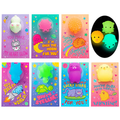 JOYIN valentines gift card set with kawaii mochi, ideal for classroom exchanges