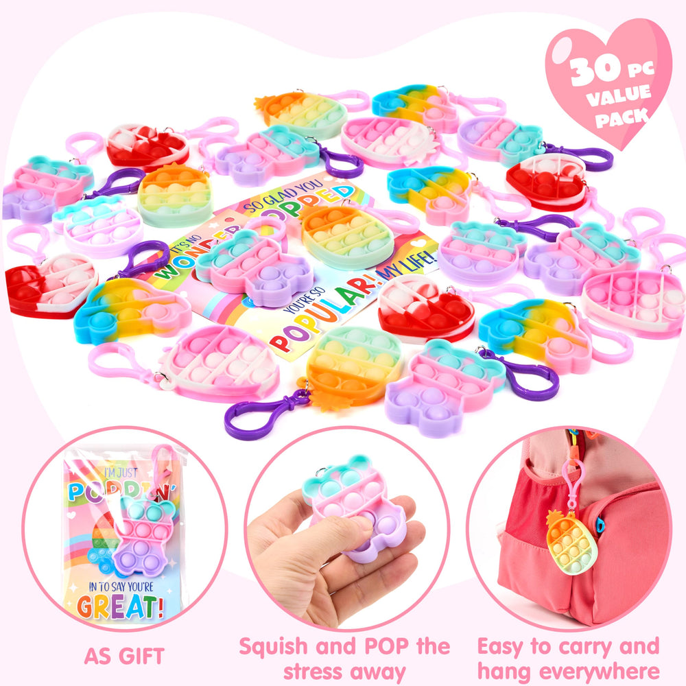 JOYIN car design bubble keychain ideal for portable stress moments.