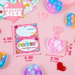 JOYIN Valentine's pop fidget heart keychain for pocket-sized calm.