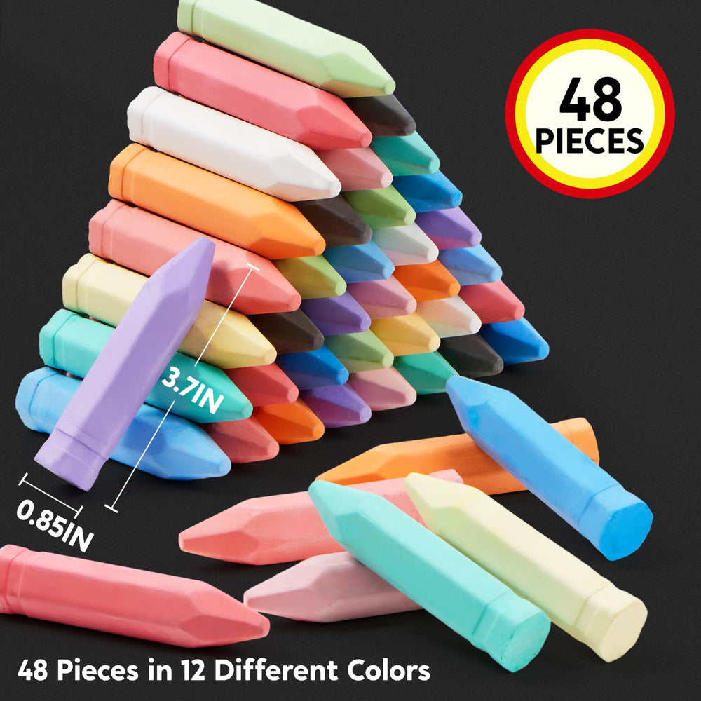 JOYIN washable sidewalk chalk delivers bright, mess-free play on surfaces