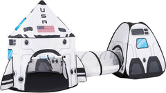 Joyin white rocket ship pop-up tent for imaginative play outdoors