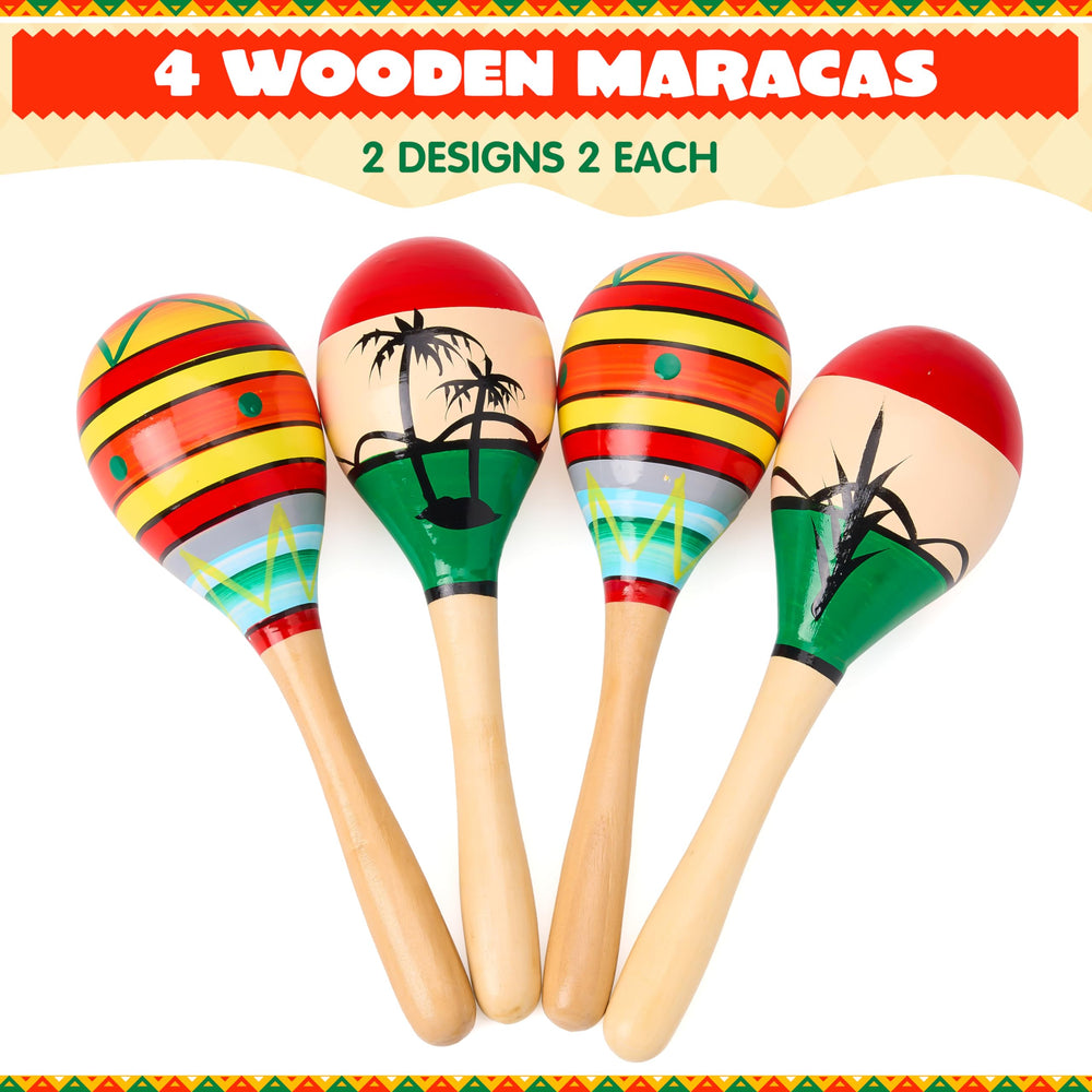 JOYIN colorful wooden maracas with a safe, kid-friendly finish.