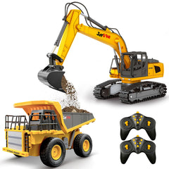 Joylike RC excavator dig action for immersive pretend-play with kids.