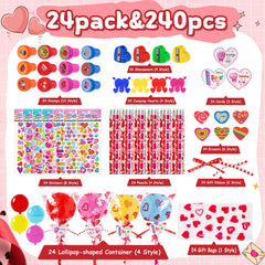 JOYLOKY 240pcs valentines cards for kid exchanges and party favors