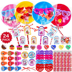JOYLOKY 291pcs Valentines Stationery Set plates display for classroom activities and exchanges