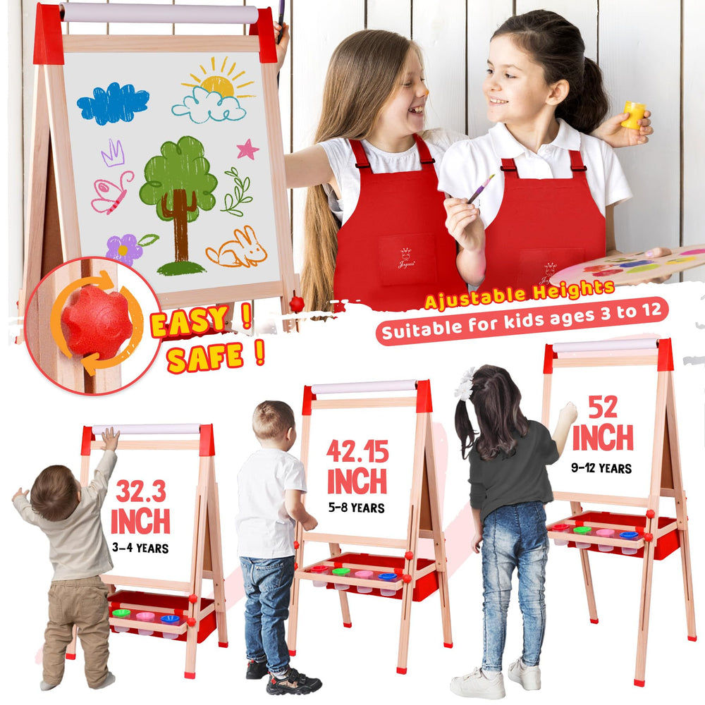 Joyooss chalkboard and whiteboard combo supports early writing and drawing.
