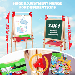 JOYOOSS easel chalkboard side suitable for writing practice and doodling.