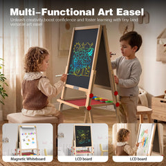 Joyooss LCD Easel large tray and cup holders keep art supplies organized