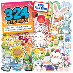Joyousa cute kid stickers with fruits and kawaii icons, ideal for decorating water bottles and scrapbooks.