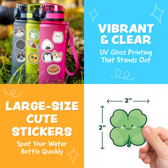 Joyousa waterproof stickers keep colors vibrant on bottles during workouts.