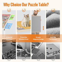 JoyPcsTable multi-functional table serves as snack tray and drawing space