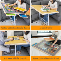 JoyPcsTable adjustable height supports comfortable posture during long puzzle sessions