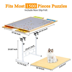 JoyPcsTable pinewood and MDF build ensures durable everyday puzzle sessions