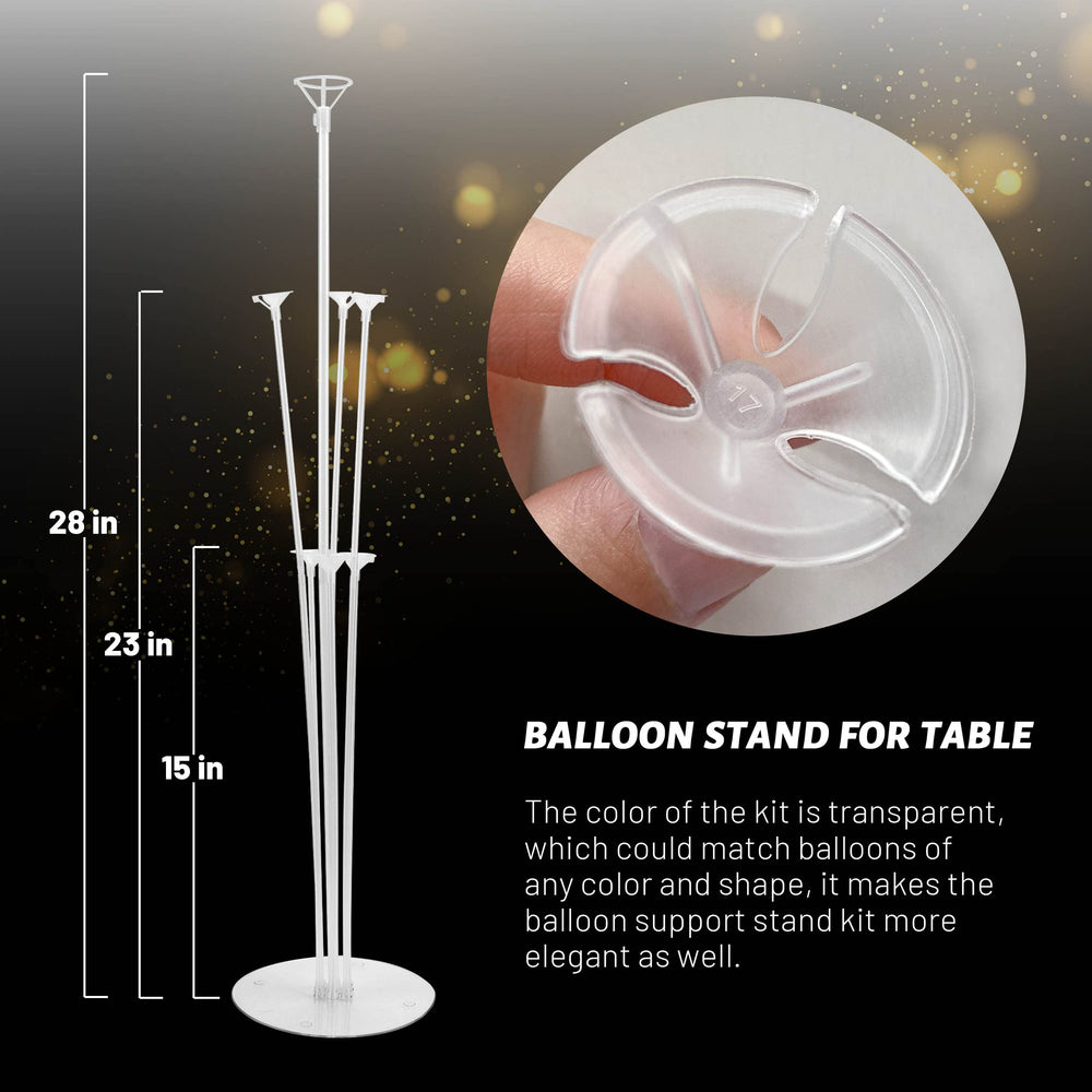 JOYYPOP balloon stand 7.9in poles offer flexible height options.