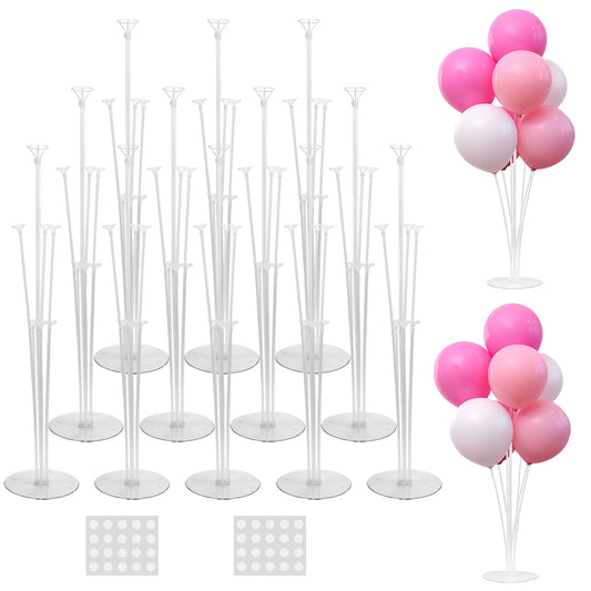 JOYYPOP balloon stand kit on a table for a vibrant party centerpiece