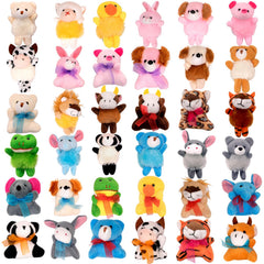 JoyRapt 36-pack plush animals with varied designs for classroom prizes and party favors