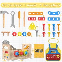 JOYSINTOY wooden hammer for developing hand-eye coordination during practice projects.