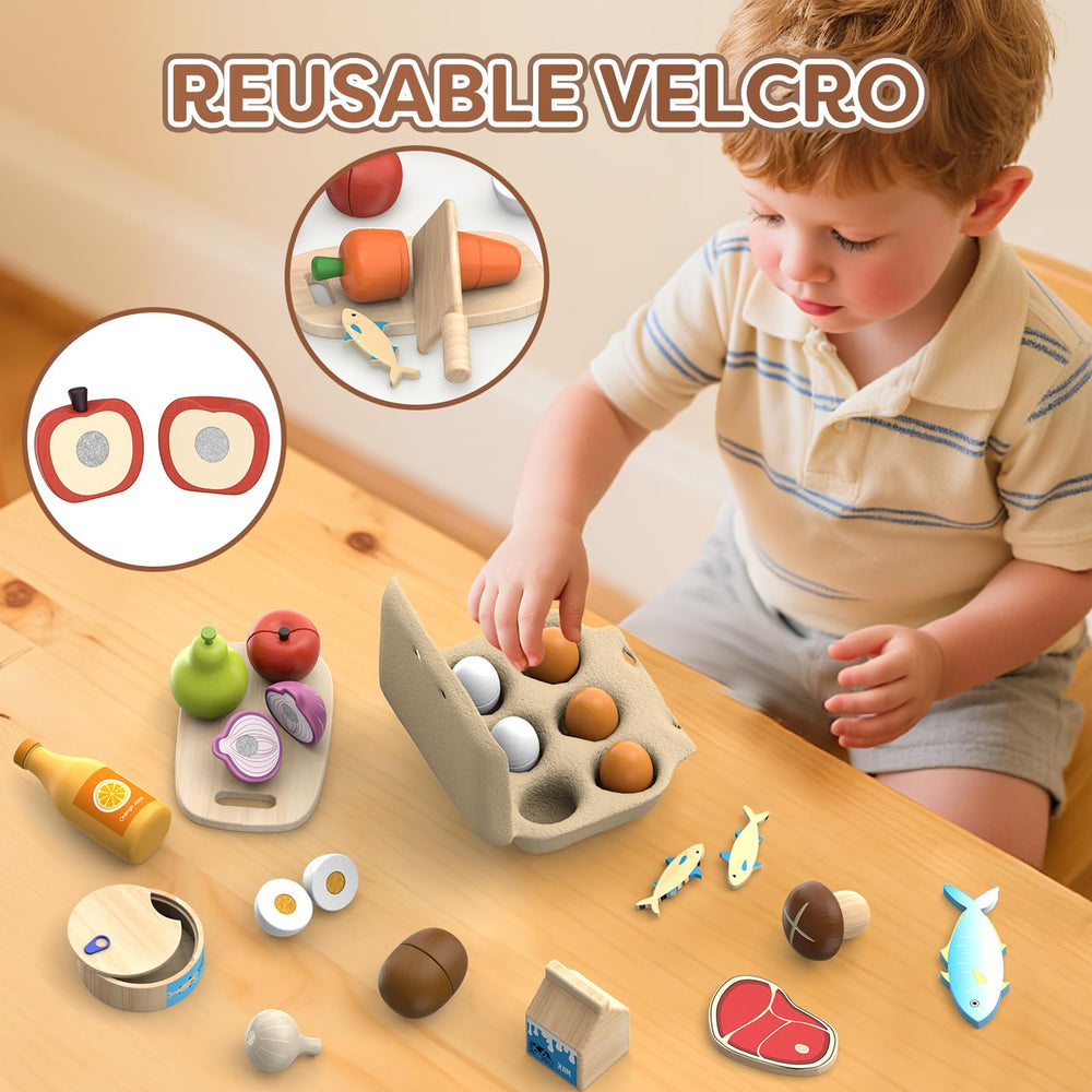 JOYSINTOY wooden egg carton for organized, tactile learning moments.