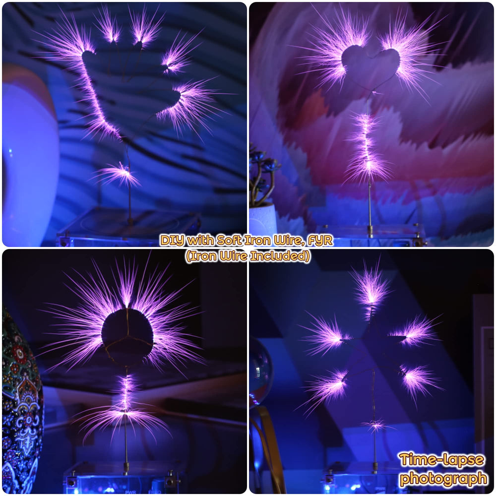 Joytech Tesla coil arc loudspeaker square wave music playing sample in action.