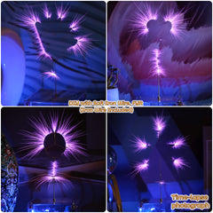 Joytech Tesla coil arc loudspeaker square wave music playing sample in action.